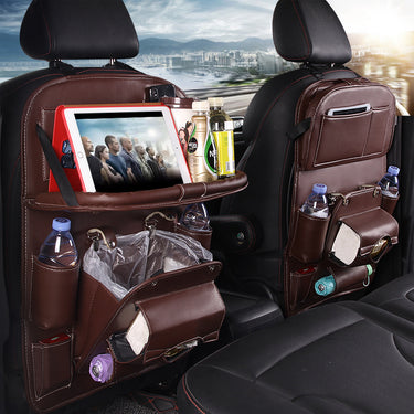 Leather Multifunction Seat Back Car Organizer